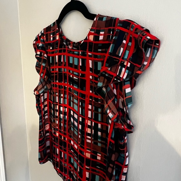 Aritzia Sunday Best “Strawberry Fields” Butterfly Sleeve Blouse - Picture 2 of 3